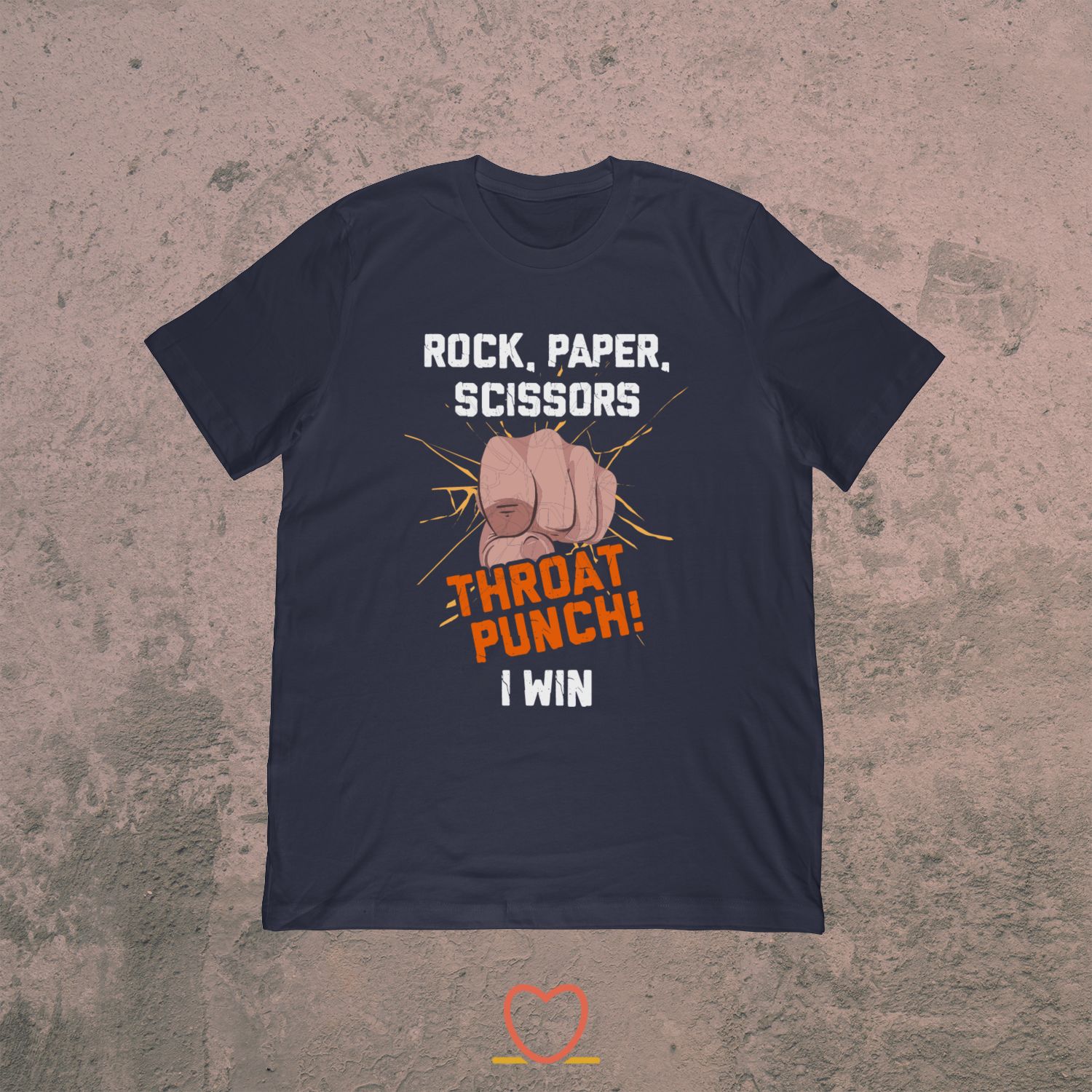 Rock Paper Scissors Throat Punch I Win – Funny Game Tee