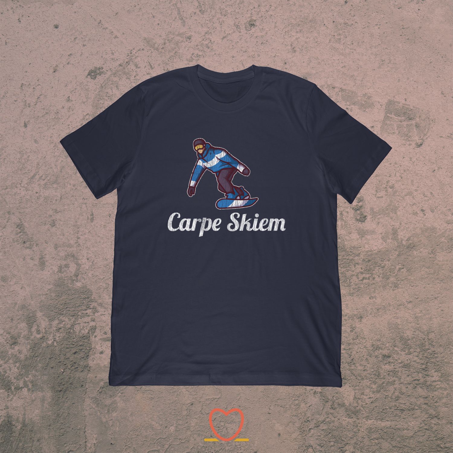 Carpe Skiem – Funny Retro Snowboard Tee